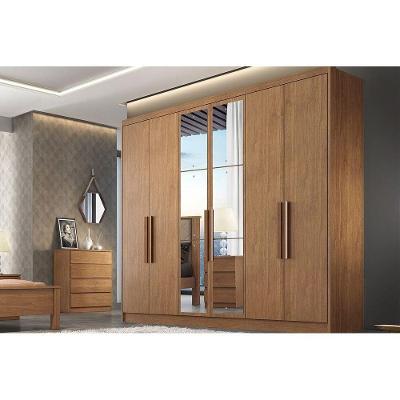 Guarda Roupa 6 Portas (2 C- Espelho) E 6 Gavetas Rizon-linea Plus Cumaru - Novo Horizonte