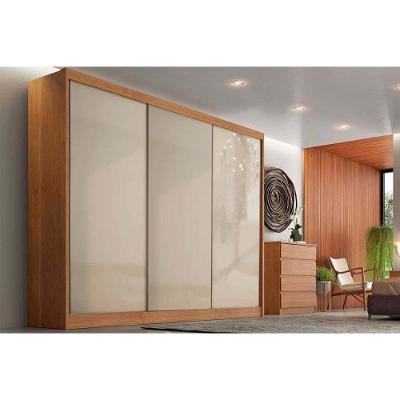 Guarda Roupa 3 Portas De Correr E 6 Gavetas Sollo-logan Cumaru-fendi - Novo Horizonte