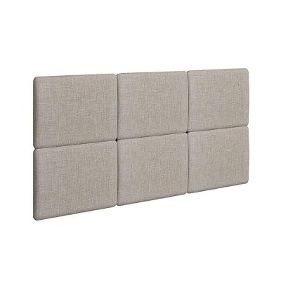 Painel De Cama Box Estofada Modulada Lucca (3un) Casal/queen - Linho Bege Turim - Rufato