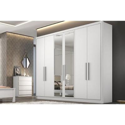 Guarda Roupa 6 Portas (2 C- Espelho) E 6 Gavetas Rizon-linea Plus Branco - Novo Horizonte