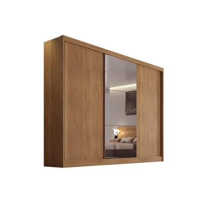Guarda Roupa 3 Portas (1 C- Espelho) E 4 Gavetas Toulon-sonetto Plus Cumaru - Novo Horizonte