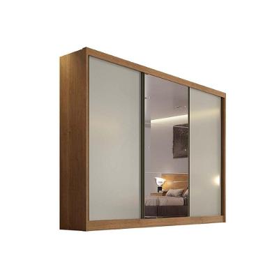 Guarda Roupa 3 Portas (1 C- Espelho) E 6 Gavetas Toulon-sonetto Plus Cumaru-fendi - Novo Horizonte