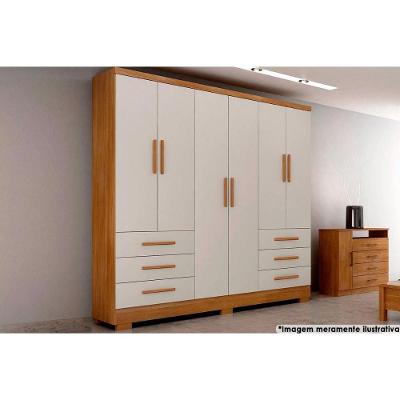 Guarda Roupa Casal 6 Portas E 6 Gavetas C- Pés Encant-berlim Cumaru-fendi - Novo Horizonte