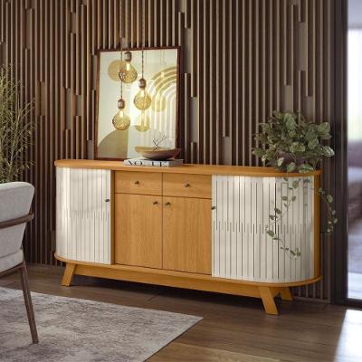 Buffet 4 Portas 2 Gavetas Mônaco Cinamomo Off White