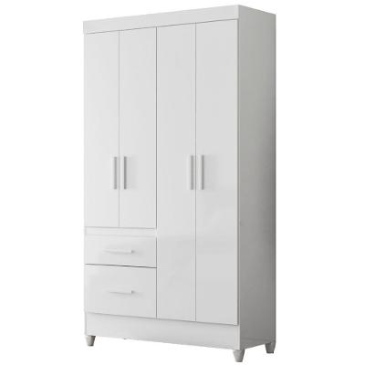Guarda Roupa Solteiro Madri 4 Portas Branco Flex Moval