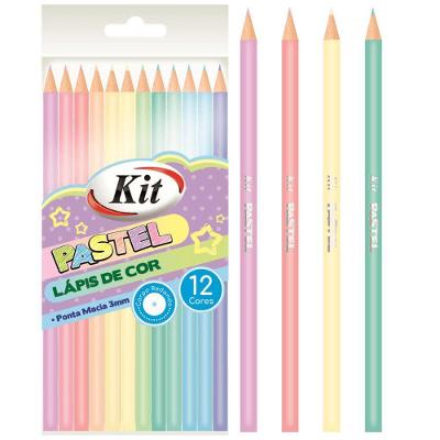 Lápis De Cor Tons Pastel Kit - 12 Cores