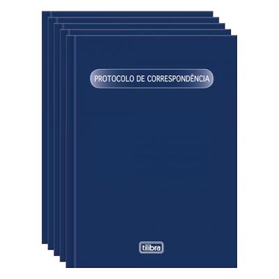 Livro Protocolo De Correspondência Capa Dura Tilibra - 104 Folhas C- 5 Unidades