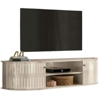 Rack Suspenso 2 Portas Moderno Para Tv De 60 Polegadas Calacata/off White