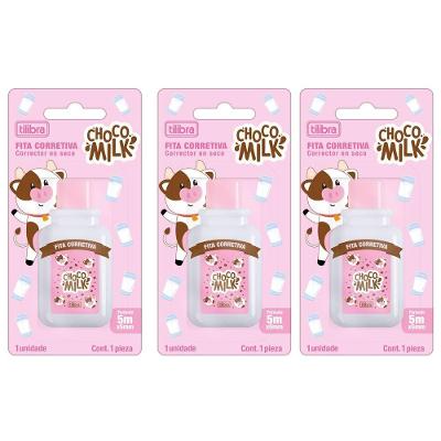 Kit Fita Corretiva Chocomilk Tilibra - 5mx5mm C- 3 Unidades