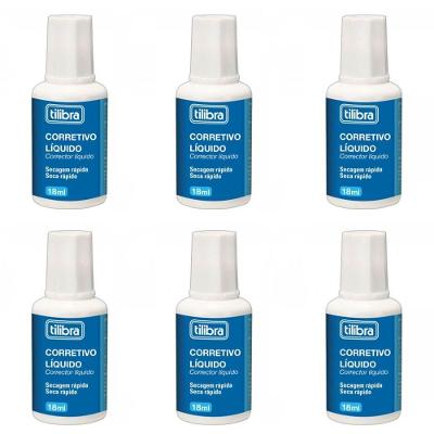 Kit Corretivo Liquido Tilibra - 18ml C- 6 Unidades