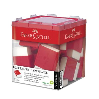 Caixa Borracha Faber Castell Fc Max Grande - Branca C- 12 Unidades