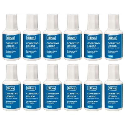 Caixa Corretivo Liquido Tilibra - 18ml C- 12 Unidades