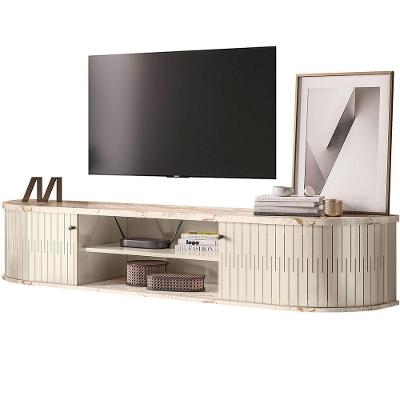 Rack Suspenso 2 Portas Faro Para Tv De 75 Polegadas Calacata/off White