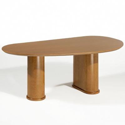 Mesa De Jantar 6 Lugares Orgânica Ourense 180x100 Cm Madeira Maciça M04 Castanho - Lyam Decor
