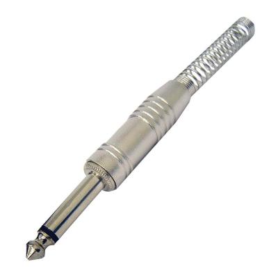 Plugue P-10 Mono Csr-207 Niquel Com Mola Para Guitarra Pm