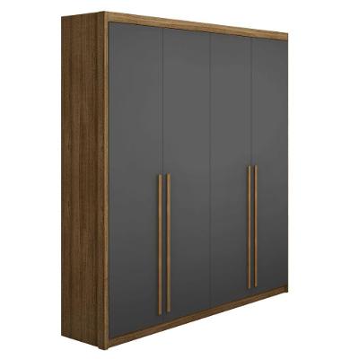 Guarda Roupa Solteiro Dubai 4 Portas Nature Alasca Vr