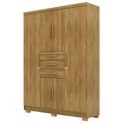 Guarda Roupa Casal Taurus 6 Portas Nature Vila Rica