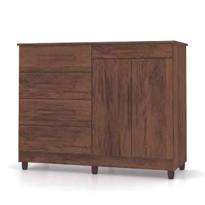 Cômoda Sapateira Sirius 2 Portas 5 Gavetas Cor:imbuia Rústico