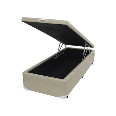Box Baú Castor Solteiro Premium Kansas Bege 88x188x35cm