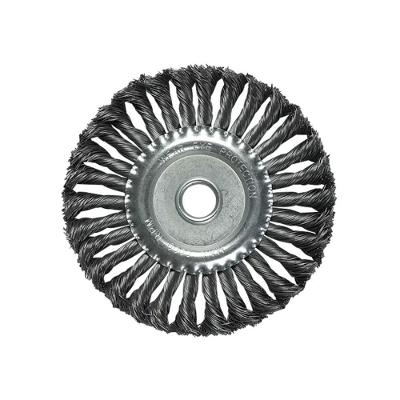 Escova Aço Circular Torcido 4" 100mm Furo 7-8" 22mm - Mtx