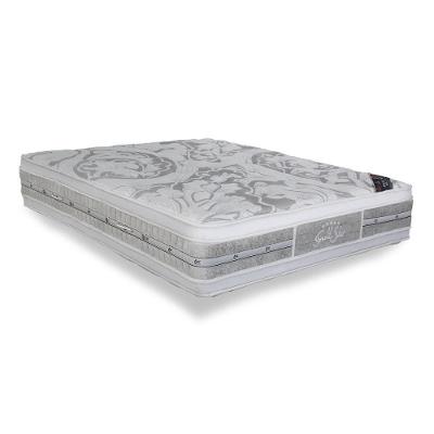 Colchão Casal Molas Látex Ensacadas Pocket Super Luxo Double Face Euro Pillow (138x188x36) - Castor