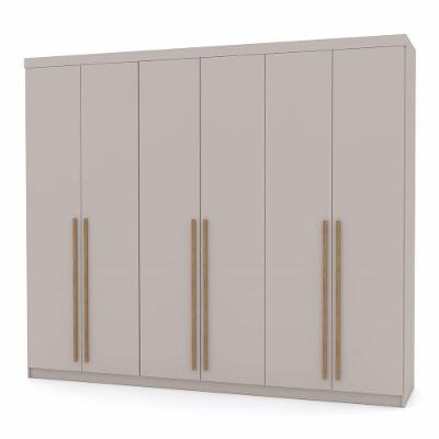 Guarda Roupa Casal 2,75m Dubai Majestic 6 Portas Fendi Vila Rica