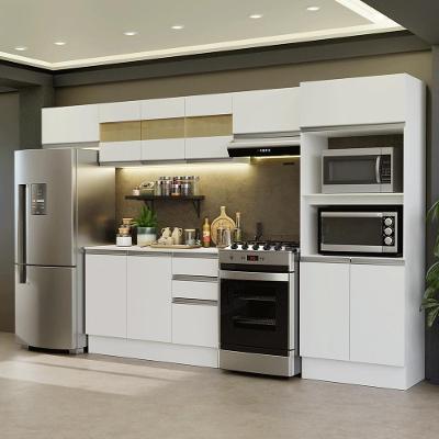 Armário De Cozinha Completa 100% MDF 310 Cm Smart 01 Xa Branco