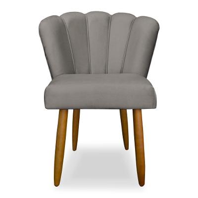 Cadeira Para Mesa De Jantar Veludo Reforçada Balaqui Decor Capuccino