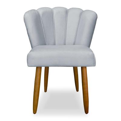 Cadeira Para Mesa De Jantar Veludo Reforçada Balaqui Decor Cinza