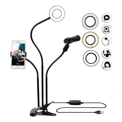 Ring Light Com Suporte Integrado Para Microfone - Iluminação Profissional Para Live Stream