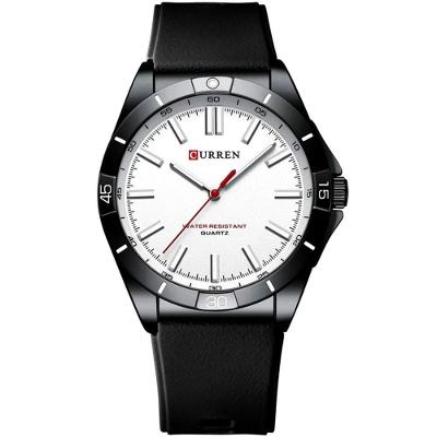 Relógio De Pulso Masculino De Quartzo Luminoso Pulseira De Silicone Impermeável 3atm Branco