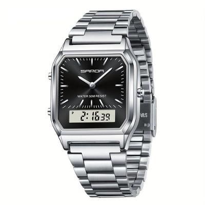Relógio - Estilo Business Elegante À Prova Da Água Com Cronômetro Prateado Preto