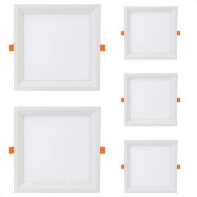 Kit 5 Painel De Led Quadrado Embutir Recuado 12w Bivolt Taschibra 6500k Frio