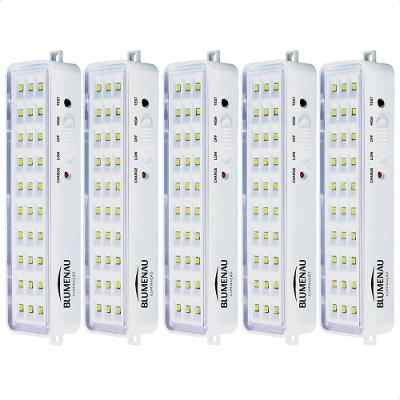 Kit 5 Luminárias De Emergência Blumenau 30 Leds Recarregável Bivolt