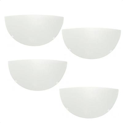 Kit 4 Arandelas Taschibra Jurerê Vidro Meia Lua E27 Bivolt