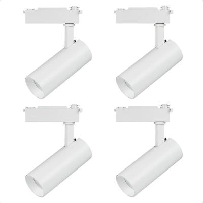 Kit 4 Spot Longo Led Mr16 Para Trilho Eletrificado Branco 3000k Quente
