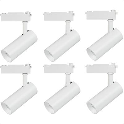 Kit 6 Spot Led Mr16 Para Trilho Eletrificado Branco 110/220v 6500k Frio