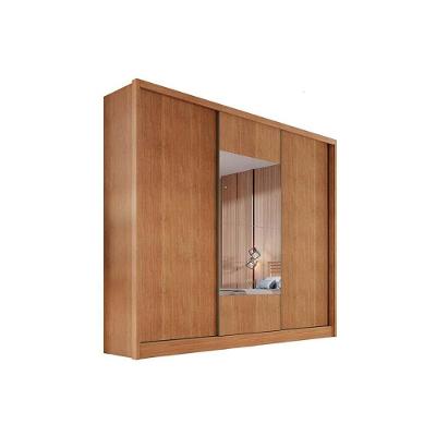 Guarda Roupa 3 Portas De Correr (1 C- Espelho) E 8 Gavetas Arezzo-medelim Cumaru - Novo Horizonte
