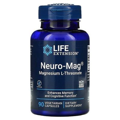 Neuro-mag, Magnésio L-treonato, 90 Cápsulas, Life Extension