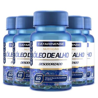 Kit 5 óleo De Alho Desodorizado Catarinense 60 Cápsulas
