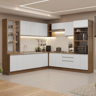 Armário De Cozinha Completa 549cm Rustic/branco Glamy Madesa 01 Rustic/branco