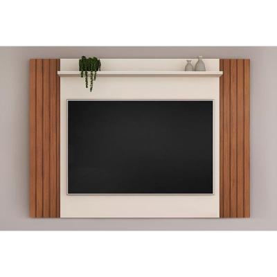 Painel Quarto P- Tv Até 60 Pol Trend Ripado Extensível 108x160 Cm Cedro-bali - Dj Móveis