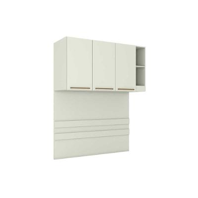 Módulo De Quarto Solteiro Armário Ponte Aéreo Mc12 Seletto C- 2 Portas E 2 Nichos Areia - Henn