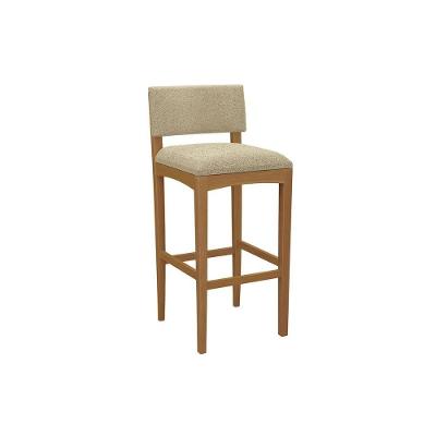 Banqueta De Cozinha Noa Madeira Maciça 1bmm008ca 1un Carvalho Bouclê Bege