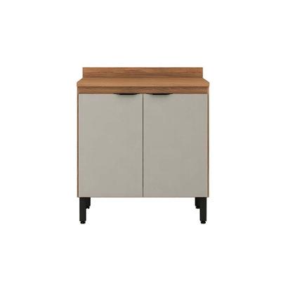 Balcão Cozinha Para Cooktop Com Tampo Firenze Com 2 Portas 80cm Amendola Nude Prime Tx