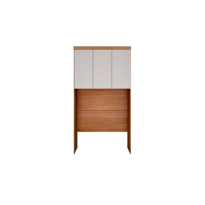 Modulado De Quarto Armário Ponte Aéreo Solteiro Rizon-linea C- 3 Portas Cumaru-fendi - Novo Horizonte