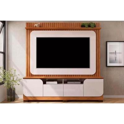 Estante P- Sala Até 65 Polegadas Vogue C- Prateleira Nichos E Pés 182x183cm Freijó-off White - Dj Móveis