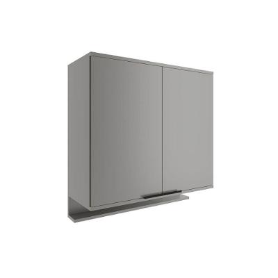 Armário Aéreo Cozinha Modulado Alpha 2502 Com 2 Portas 80cm Cinza