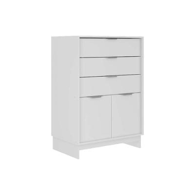 Cômoda Solteiro 1112 C- 2 Portas E 3 Gavetas Branco - Carraro