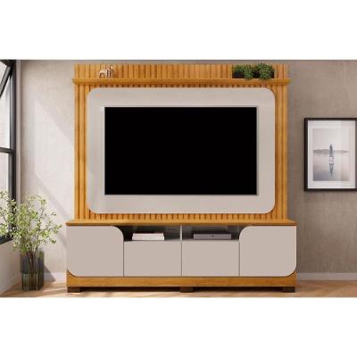 Estante P- Sala Até 65 Polegadas Vogue C- Prateleira Nichos E Pés 182x183cm Cedro-bali - Dj Móveis